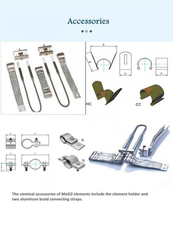 Élément de chauffage à base de dissicide de molybdène de type Mosi2 1800c U pour four électrique 2