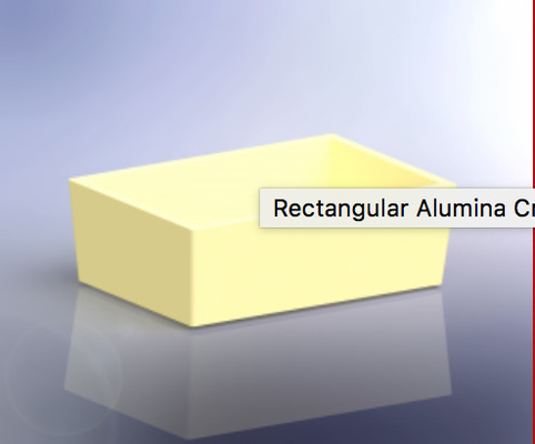 Creusets d'alumine de grande pureté pour des métaux fondant, traitement thermique en céramique de poudres