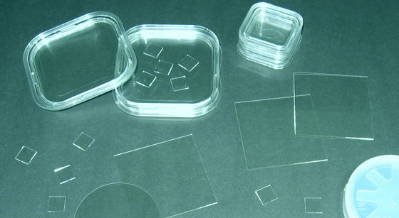 Gaufrette en verre comprenant le verre à chaux sodée BK7 des pyrex 7740 de Borofloat de gaufrette de quartz de silice fondue
