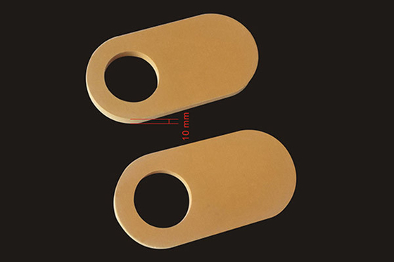 La porte de glissière de poche de l'acier de bâti ZrO2 plaque la résistance à l'érosion jaune de couleur
