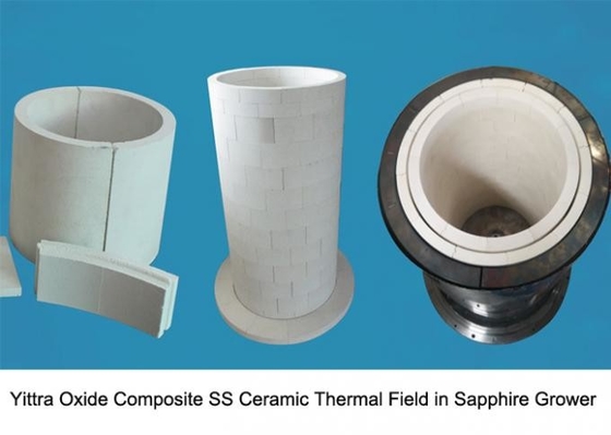 Céramique d'oxyde de zirconium du bouclier ZrO2 pour Sapphire Crystal Growth By Kyropoulos Method